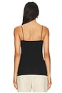 view 3 of 4 Silk Knit Strappy Essential Tank in Black