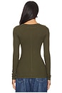 view 3 of 4 T-SHIRT RAS DE COU in Army Green