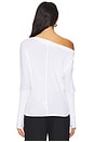 view 3 of 4 Cashmere Cuffed Off Shoulder Top in White