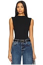 view 1 of 4 Silk Sweater Rib Sleeveless Mockneck in Black