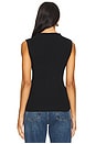 view 3 of 4 Silk Sweater Rib Sleeveless Mockneck in Black