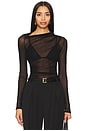 view 1 of 4 Long Sleeve Slash Top in Black