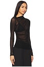 view 2 of 4 Long Sleeve Slash Top in Black
