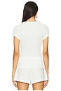 view 3 of 5 Puckered Cap Sleeve in Undyed