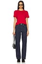 view 4 of 4 Silk Knit Perfect Tee in Red