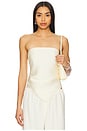 view 1 of 4 Fluid Twill Scarf Top in Antique Cream