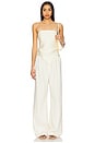 view 4 of 4 Fluid Twill Scarf Top in Antique Cream