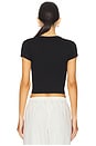 view 3 of 4 Supima Baby Cropped Tee in Black
