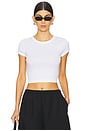 view 1 of 4 Supima Baby Cropped Tee in White