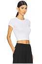 view 2 of 4 Supima Baby Cropped Tee in White