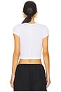 view 3 of 4 Supima Baby Cropped Tee in White