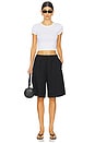 view 4 of 4 Supima Baby Cropped Tee in White