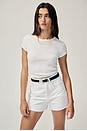 view 4 of 8 T-SHIRT CROPPED SUPIMA BABY in White