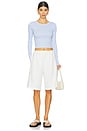 view 4 of 4 Supima Baby Long Sleeve Cropped Top in Light Blue