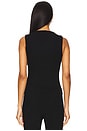 view 3 of 4 Silk Knit Sleeveless Boatneck Top in Black