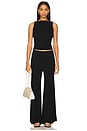 view 4 of 4 Silk Knit Sleeveless Boatneck Top in Black
