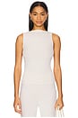 view 1 of 4 Silk Knit Sleeveless Boatneck Top in Canvas