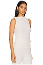 view 2 of 4 Silk Knit Sleeveless Boatneck Top in Canvas