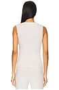 view 3 of 4 Silk Knit Sleeveless Boatneck Top in Canvas