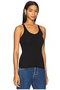 view 2 of 4 Military Rib Slim Tank Top in Black