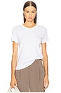 view 1 of 4 Supima Cotton Essential Short Sleeve Tee in White