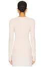 view 3 of 4 BLUSA DE MANGA COMPRIDA EM MALHA DE SEDA in Fawn
