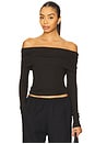 view 1 of 4 Off Shoulder Top in Coffee Bean