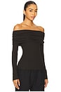view 2 of 4 Off Shoulder Top in Coffee Bean