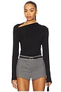 view 1 of 4 Fluid Jersey Slash Top in Black