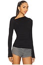 view 2 of 4 Fluid Jersey Slash Top in Black