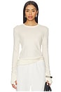 view 1 of 4 BLUSA CURTA COM PUNHOS in Natural