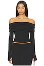 view 1 of 4 Off Shoulder Top in Charcoal