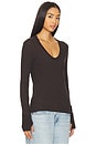 view 2 of 4 x REVOLVE X Revolve Cashmere Easy Cuffed U Top in Dark Brown