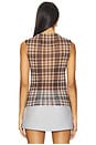 view 3 of 4 Mesh Sleeveless Twist Top in Plaid