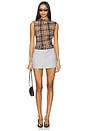 view 4 of 4 Mesh Sleeveless Twist Top in Plaid