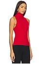 view 2 of 4 Knit Cashmere Sleeveless Sweater in Classic Red