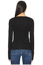 view 3 of 4 Draped Boatneck Top in Black