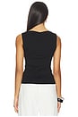 view 3 of 4 Sleeveless Draped Boatneck Top in Black