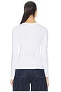 view 3 of 4 Supima Long Sleeve Tee in White