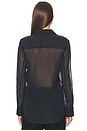 view 3 of 4 Cotton Organza Fitted Shirt in Black