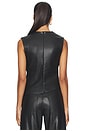 view 3 of 4 Leather Twist Top in Black
