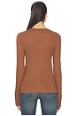 view 3 of 4 Cashmere Easy Cuffed Crew Top in Nutmeg
