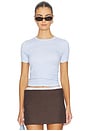 view 1 of 4 T-SHIRT MANCHES COURTES in Pale Blue