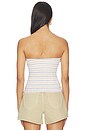 view 3 of 4 Stripe Classic Bandeau Top in Wheat & White