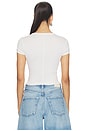 view 3 of 4 Supima Baby Rib Cropped Tee in Pearl Grey