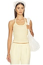 view 1 of 4 TOP HALTER DE CANALÉ DE ALGODÓN in Flan