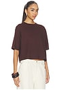 view 2 of 4 Short Sleeve Supima Structured Tee in Chocolate