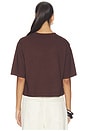 view 3 of 4 Short Sleeve Supima Structured Tee in Chocolate