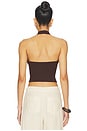 view 3 of 4 Silk Rib U Halter in Chocolate