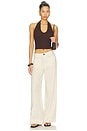 view 4 of 4 Silk Rib U Halter in Chocolate